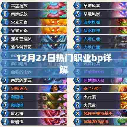 12月27日职业BP最新详解，洞悉热门职业趋势