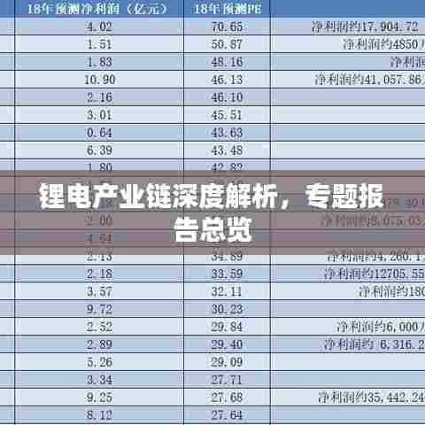 锂电产业链深度解析，专题报告总览