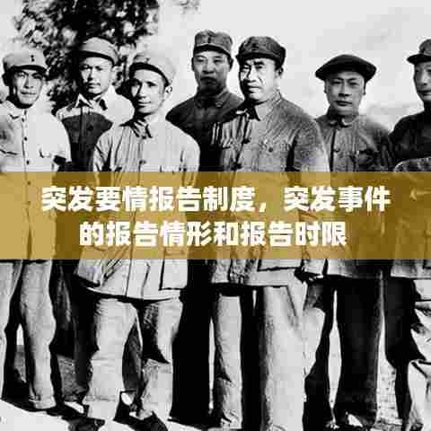 突发要情报告制度，突发事件的报告情形和报告时限 