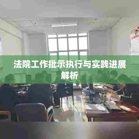 法院工作批示执行与实践进展解析