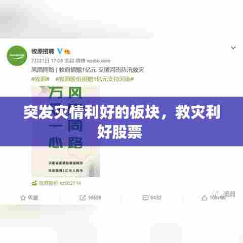 突发灾情利好的板块，救灾利好股票 