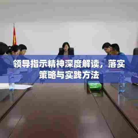 领导指示精神深度解读，落实策略与实践方法