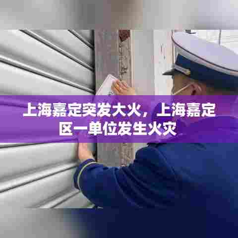 上海嘉定突发大火，上海嘉定区一单位发生火灾 