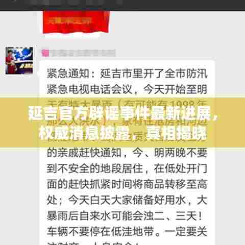 延吉官方辟谣事件最新进展，权威消息披露，真相揭晓
