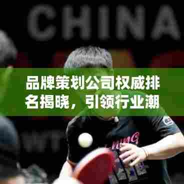 品牌策划公司权威排名揭晓，引领行业潮流，助力品牌腾飞！