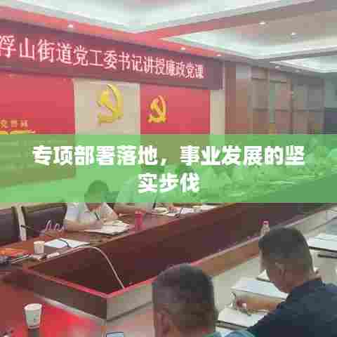 专项部署落地，事业发展的坚实步伐