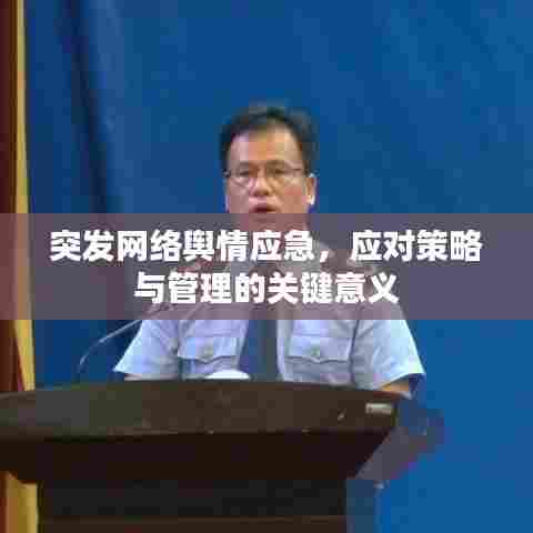 突发网络舆情应急，应对策略与管理的关键意义