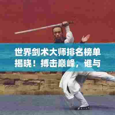 世界剑术大师排名榜单揭晓！搏击巅峰，谁与争锋？